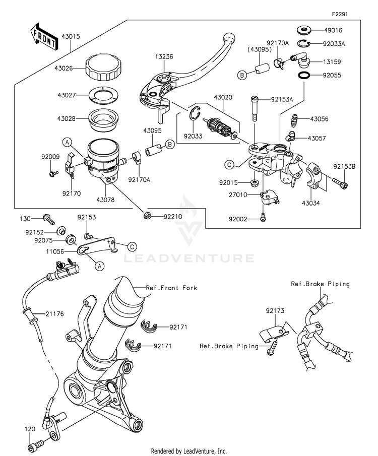 Front Master Cylinder Schematic