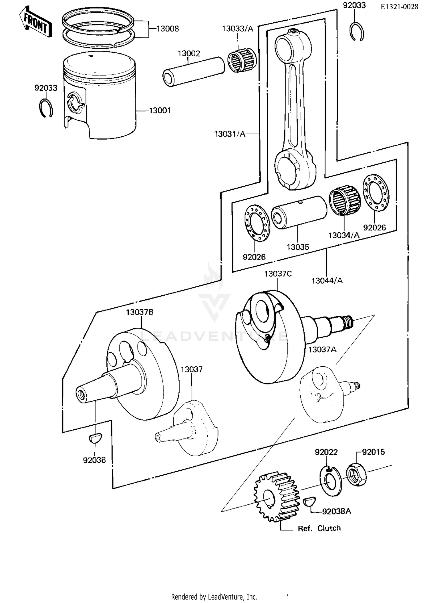 CRANKSHAFT/PISTON ('81-'82 A2/A3)