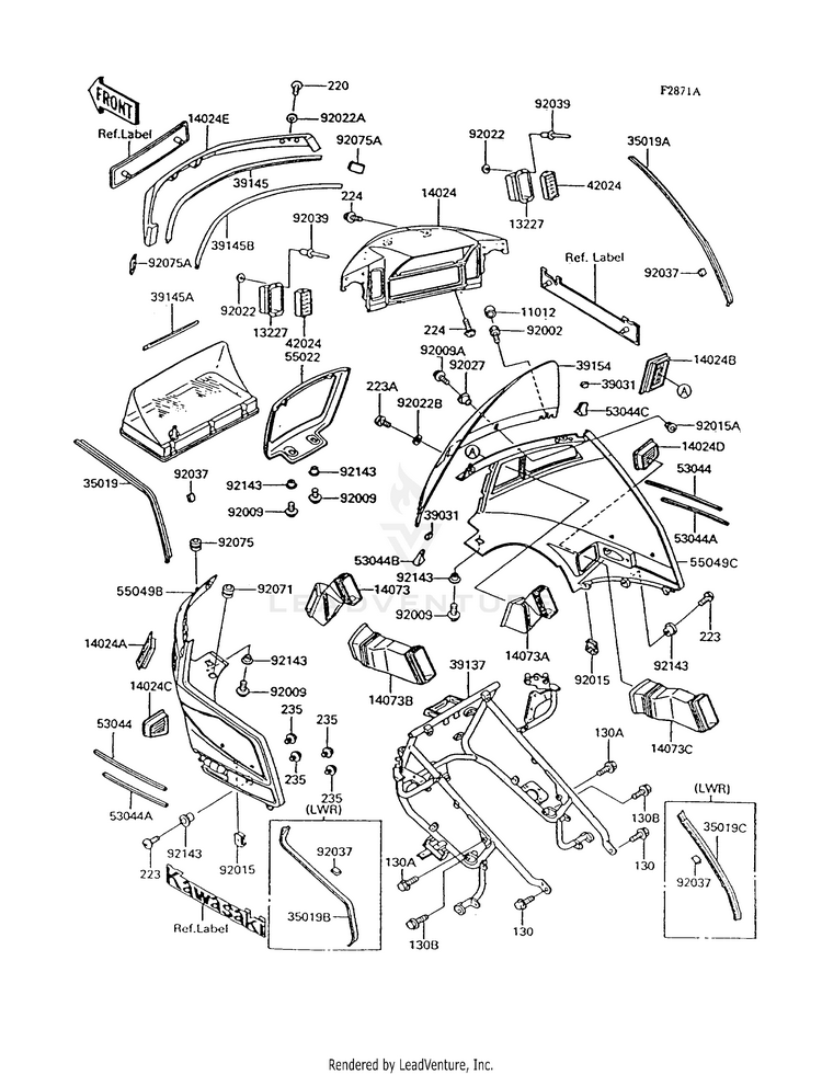 Cowling (Zg1200-B8/B9) Schematic