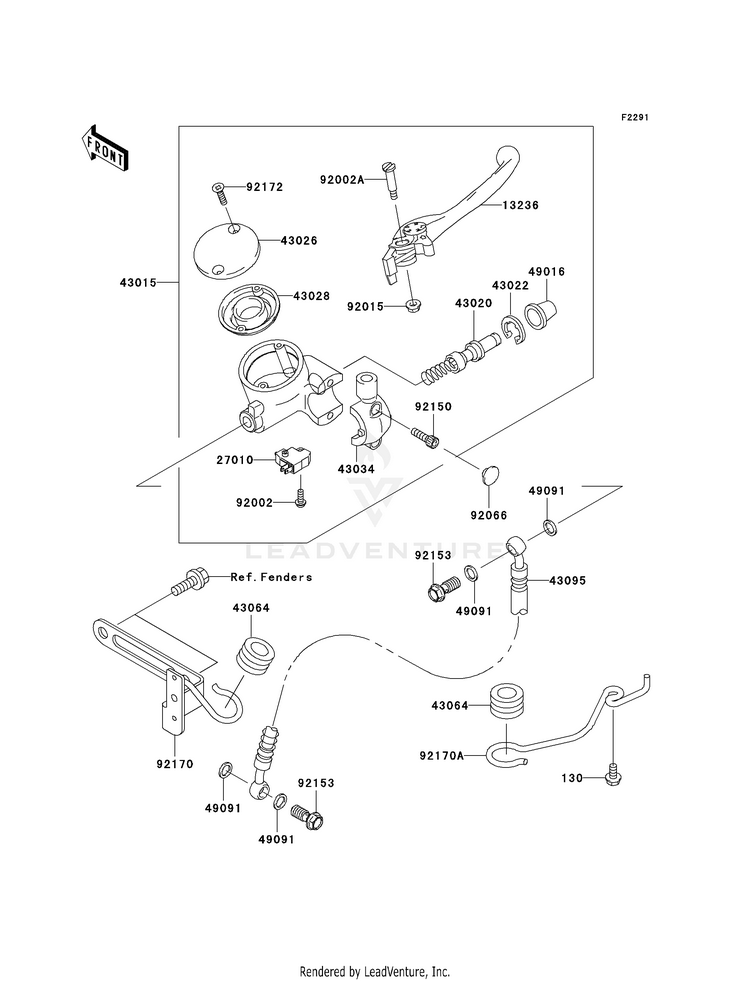 Front Master Cylinder Schematic