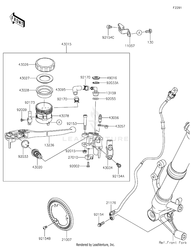 Front Master Cylinder Schematic