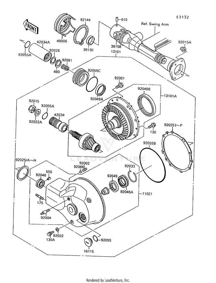 Drive Shaft/Final Gear Schematic