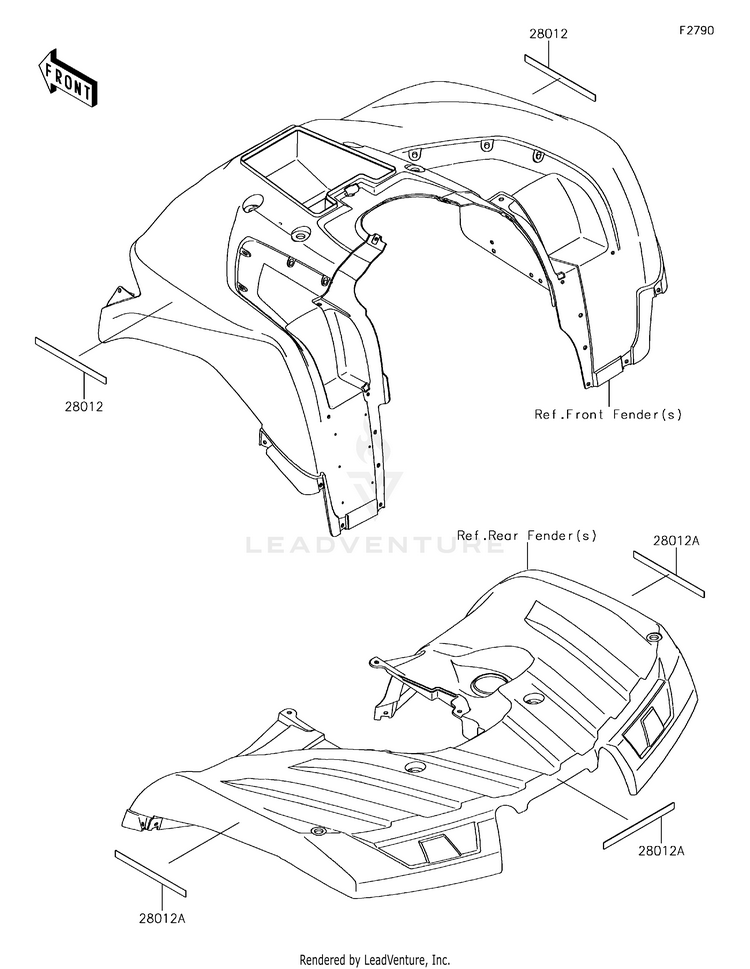Reflectors KVF750HGF Brute Force 750 4x4i EPS Camo (2016) Schematic