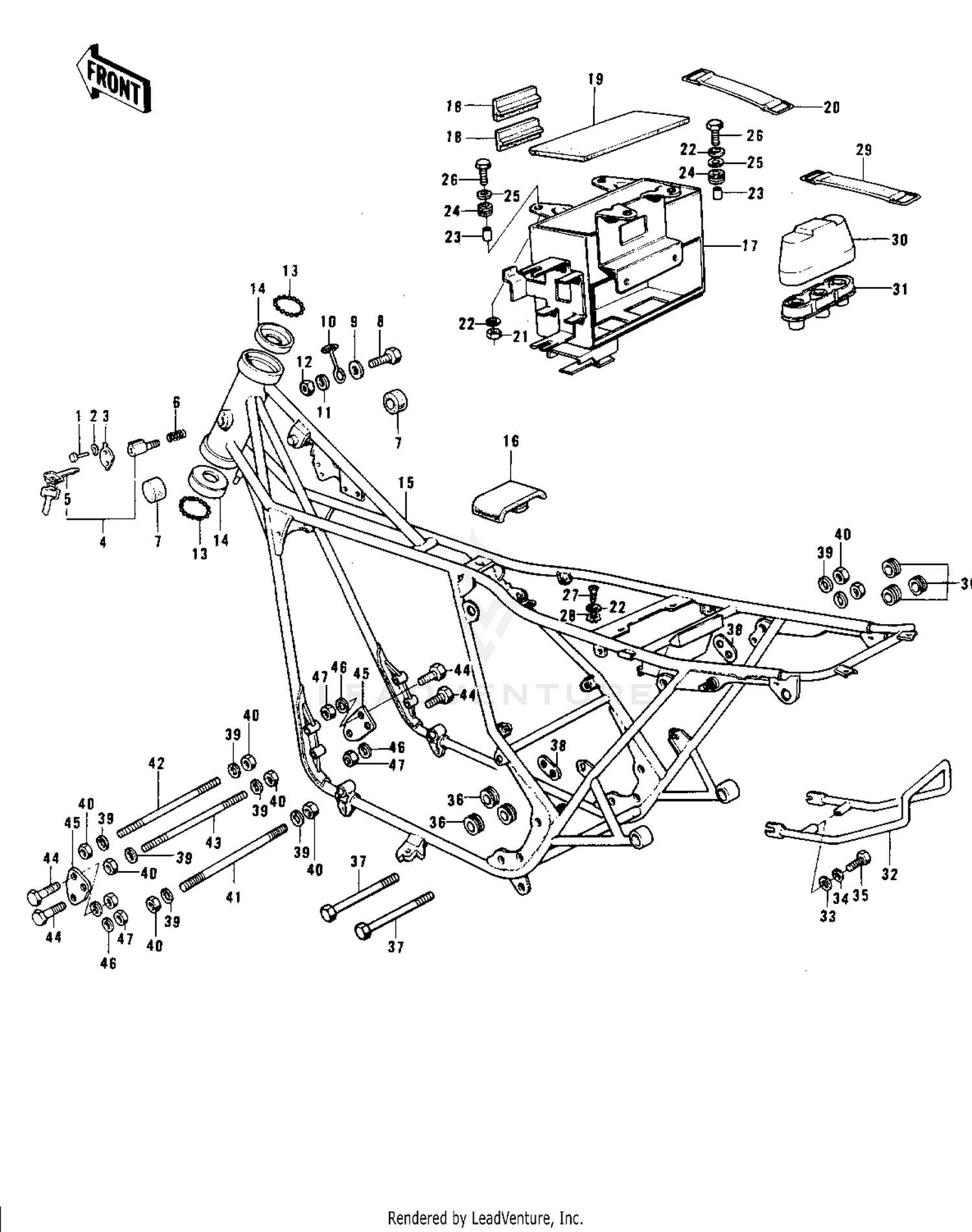 FRAME/FRAME FITTINGS ('74-'75 S3/S3-A)