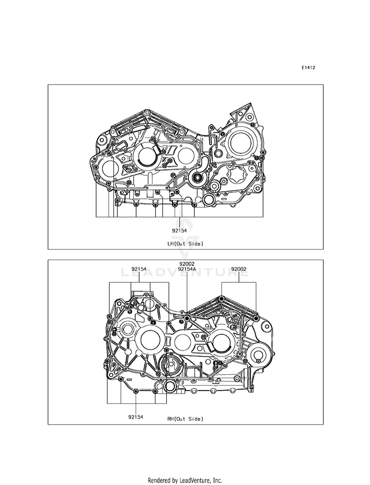 Crankcase Bolt Pattern Schematic