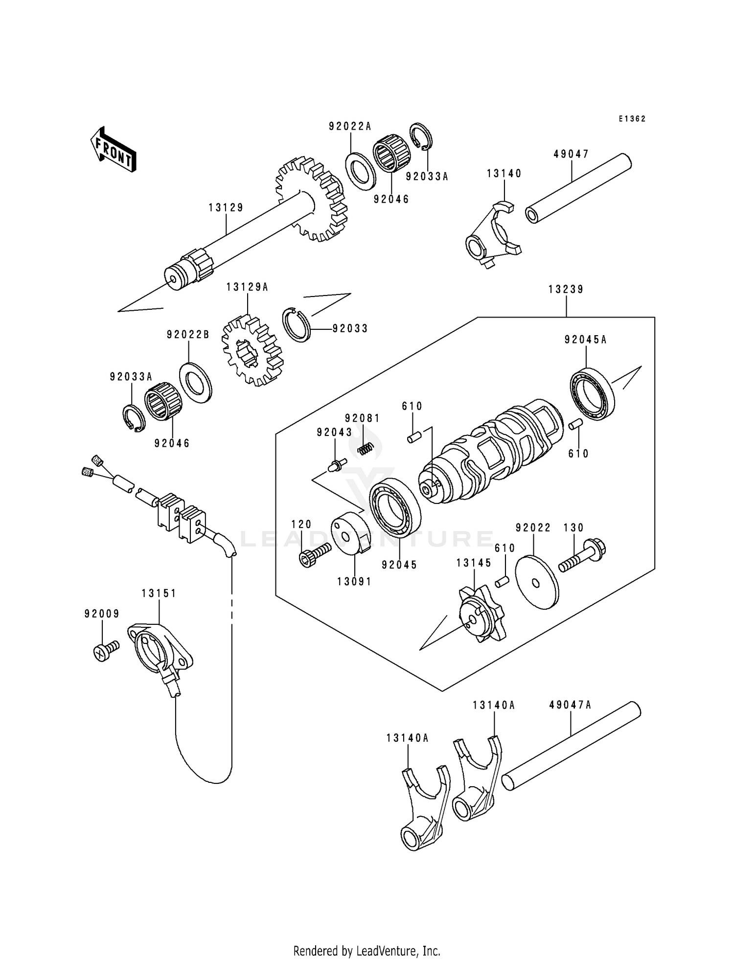 GEAR CHANGE DRUM/SHIFT FORK(S)