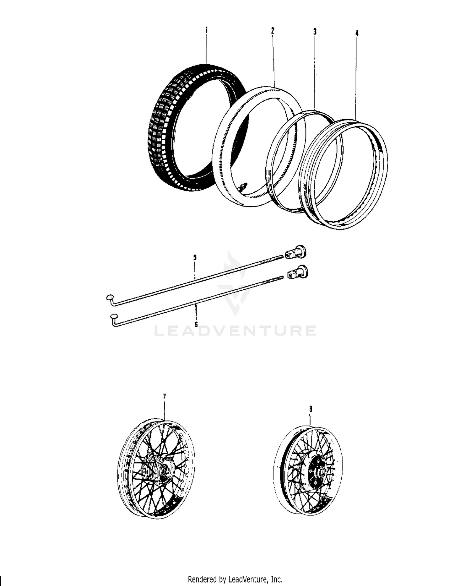 WHEELS/TIRES ('74-'75)