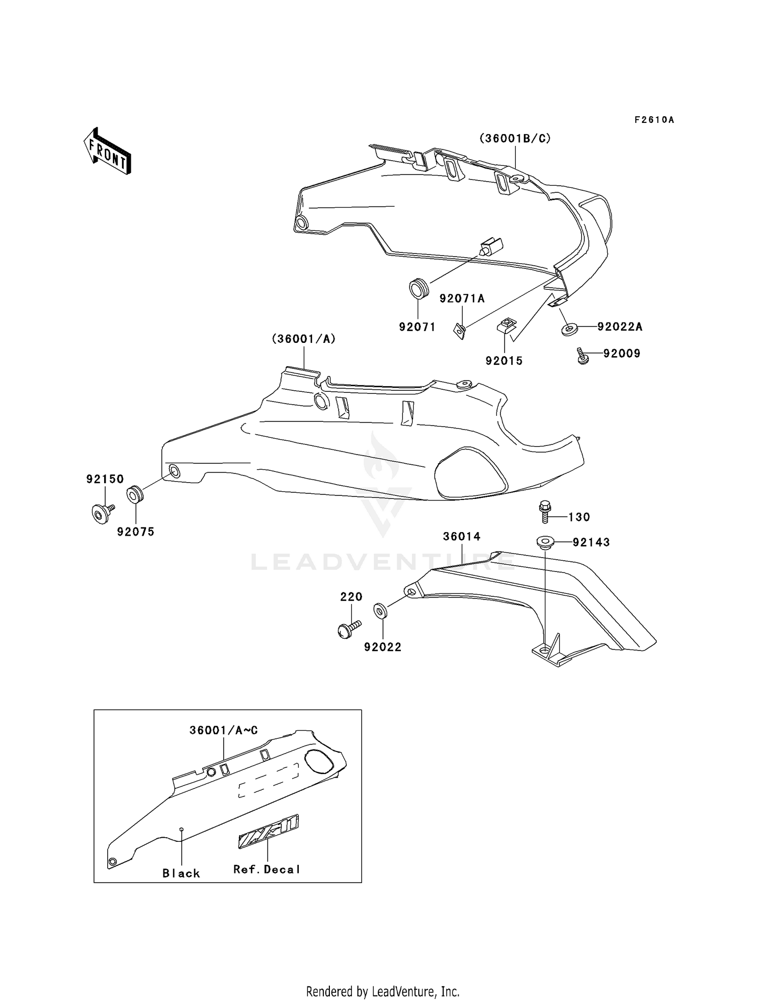 SIDE COVERS/CHAIN COVER (ZX1100-D2)