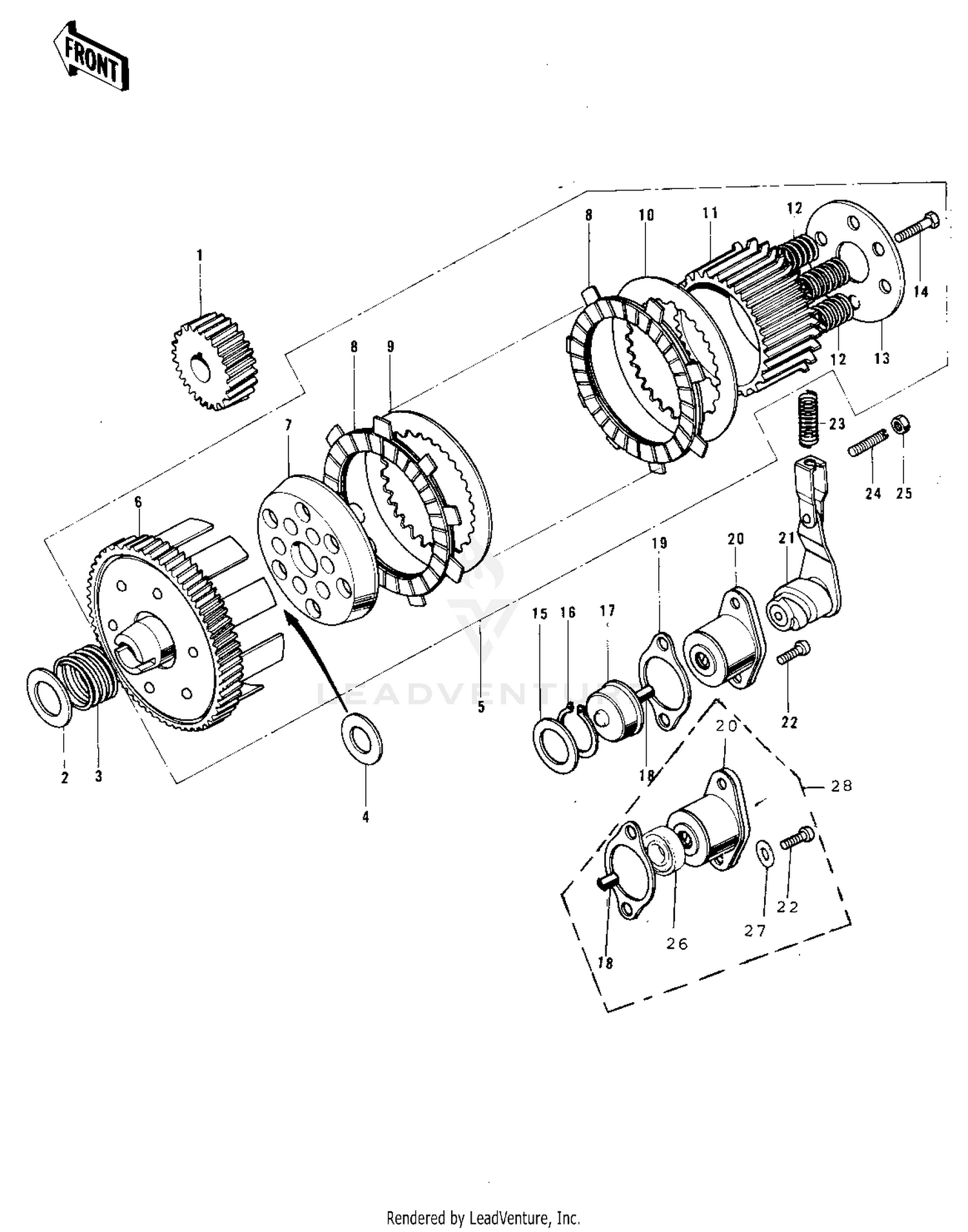 CLUTCH ('73-'75 MC1/MC1-A/MC1-B)