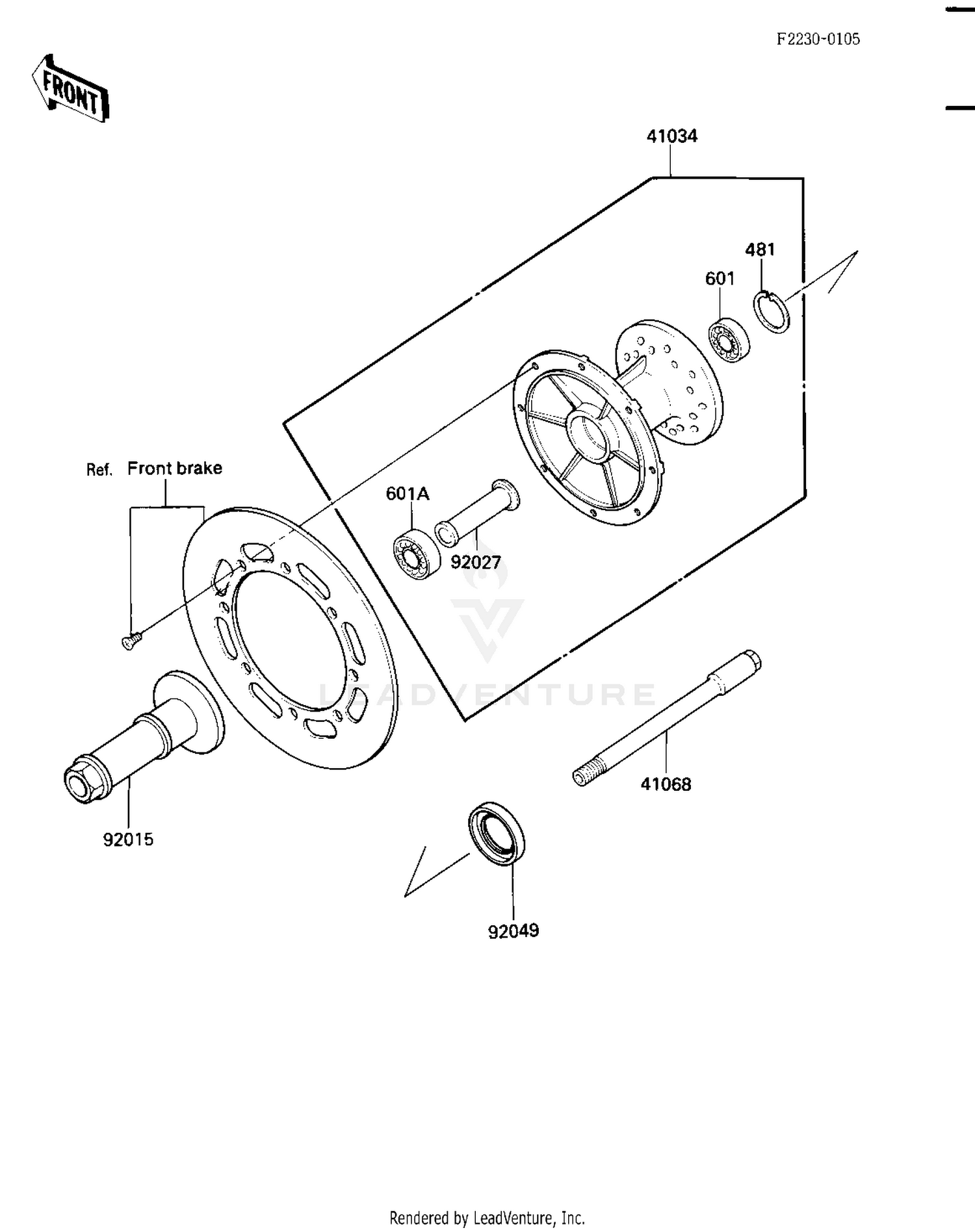 FRONT HUB ('84 A2)