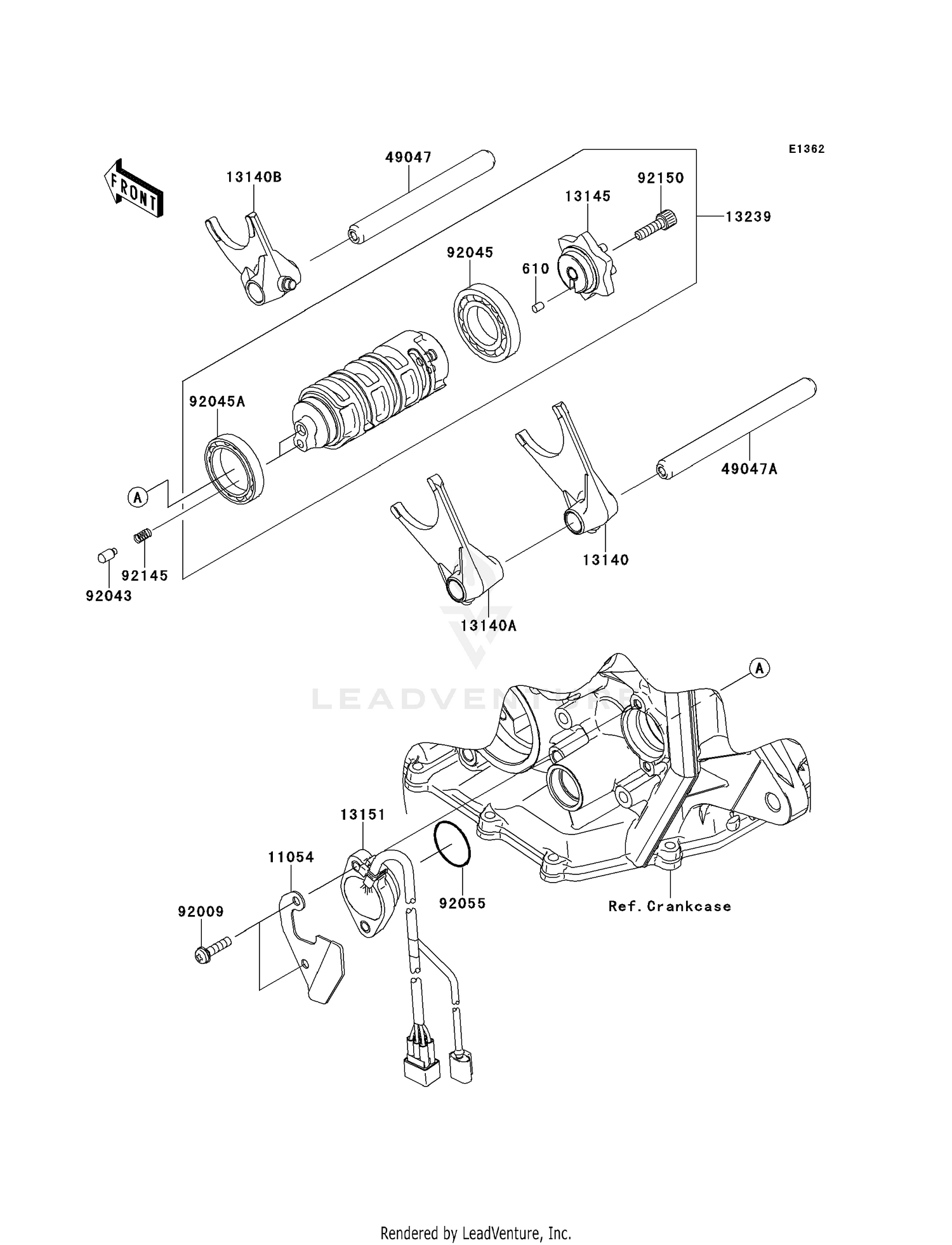 GEAR CHANGE DRUM/SHIFT FORK(S)