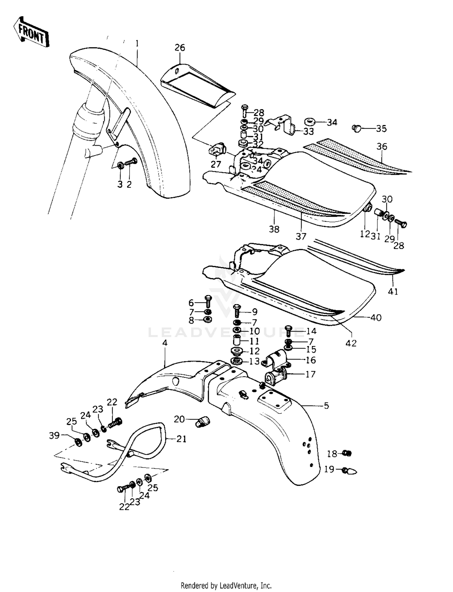 FENDERS/SEAT COVER ('77-'78 B1/B2)
