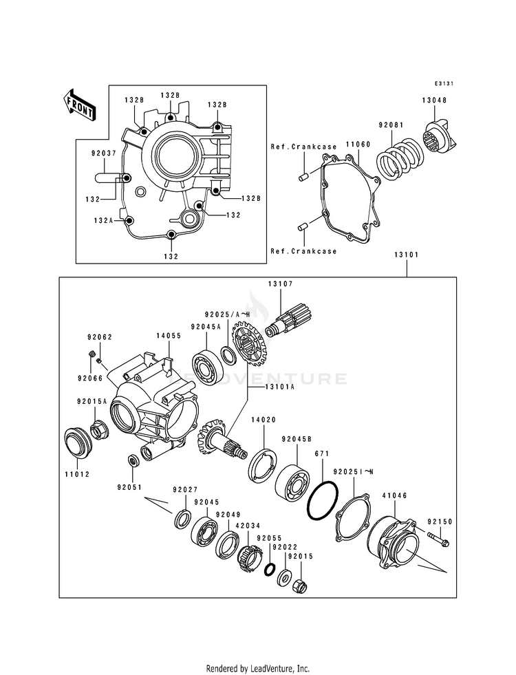 Front Bevel Gear Schematic