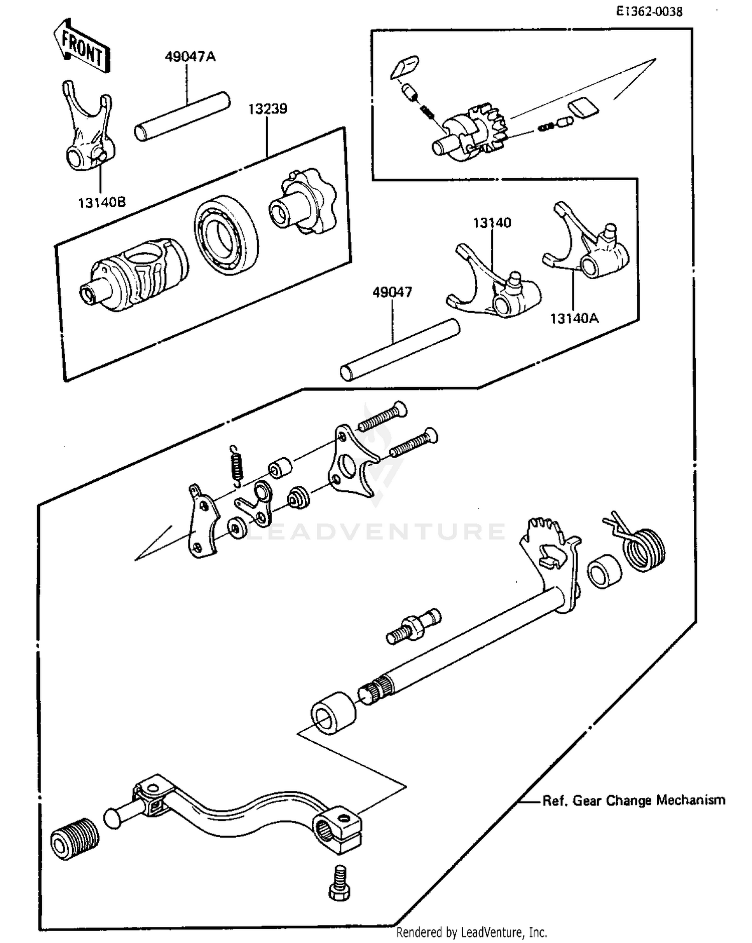GEAR CHANGE DRUM & FORKS