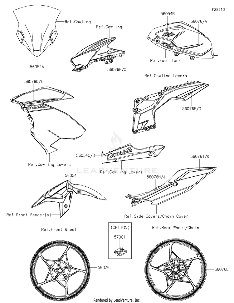 Decals(Gray)(Gmfbn/Gmfbl) EX400GMFBL Ninja 400 ABS (2021) Schematic