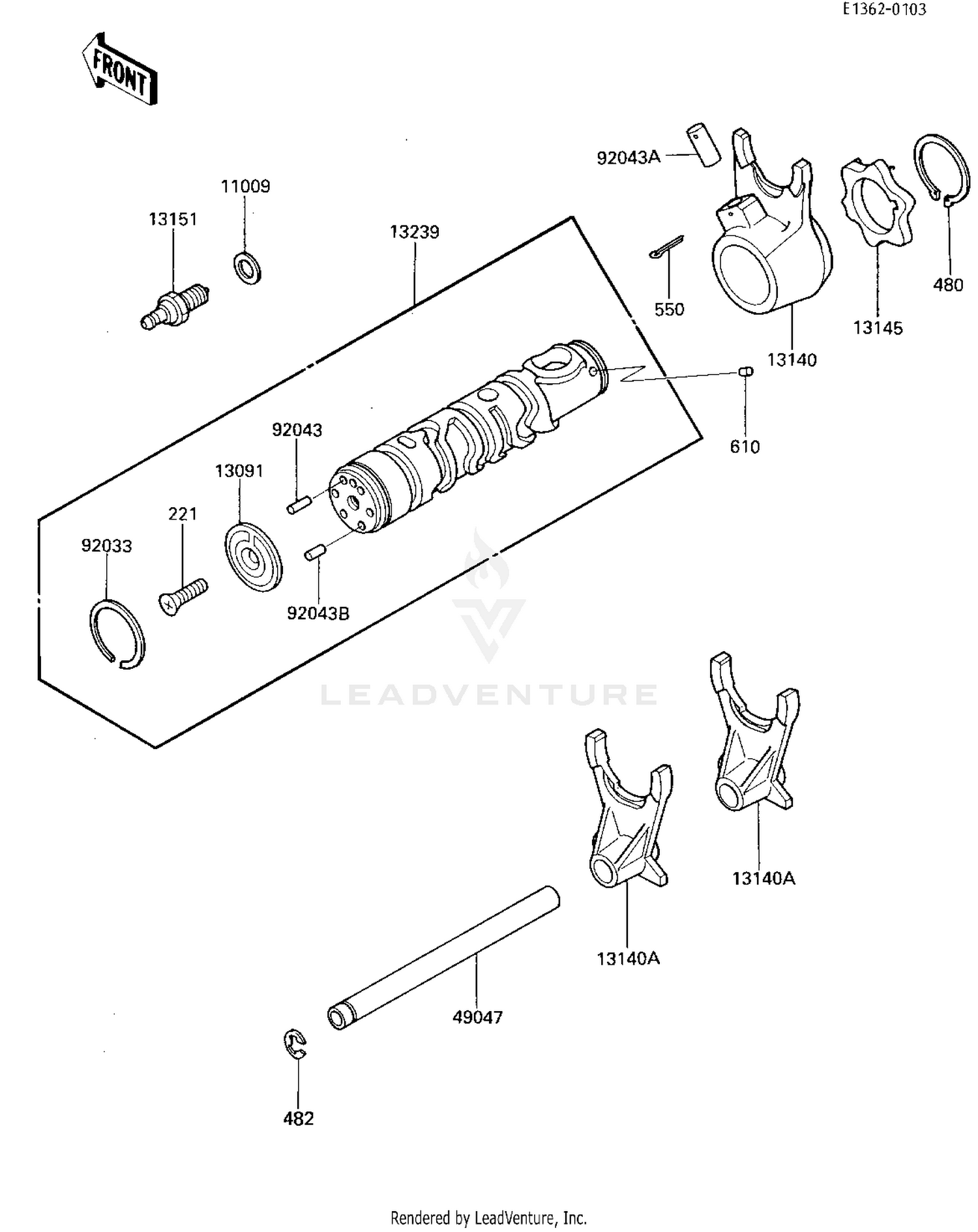 GEAR CHANGE DRUM & FORKS