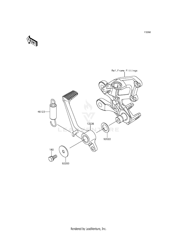 Brake Pedal/Torque Link Schematic
