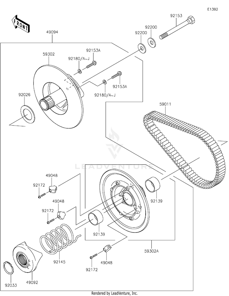 Driven Converter/Drive Belt Schematic