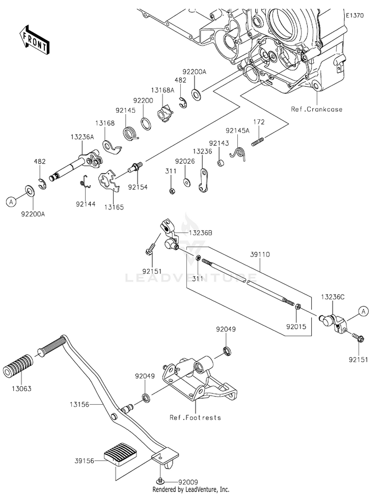 Gear Change Mechanism Schematic