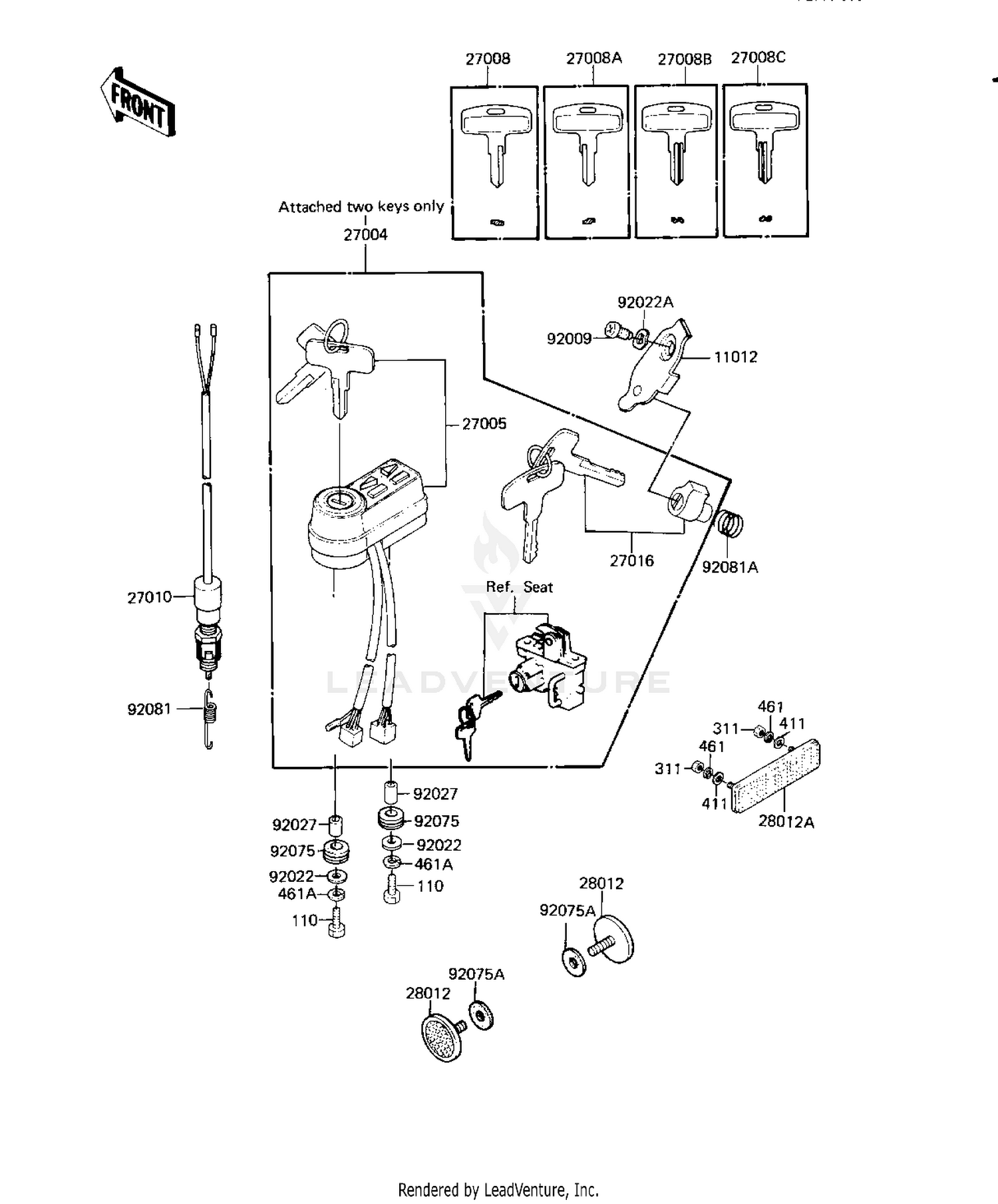 IGNITION SWITCH/LOCKS/REFLECTORS ('82-'8