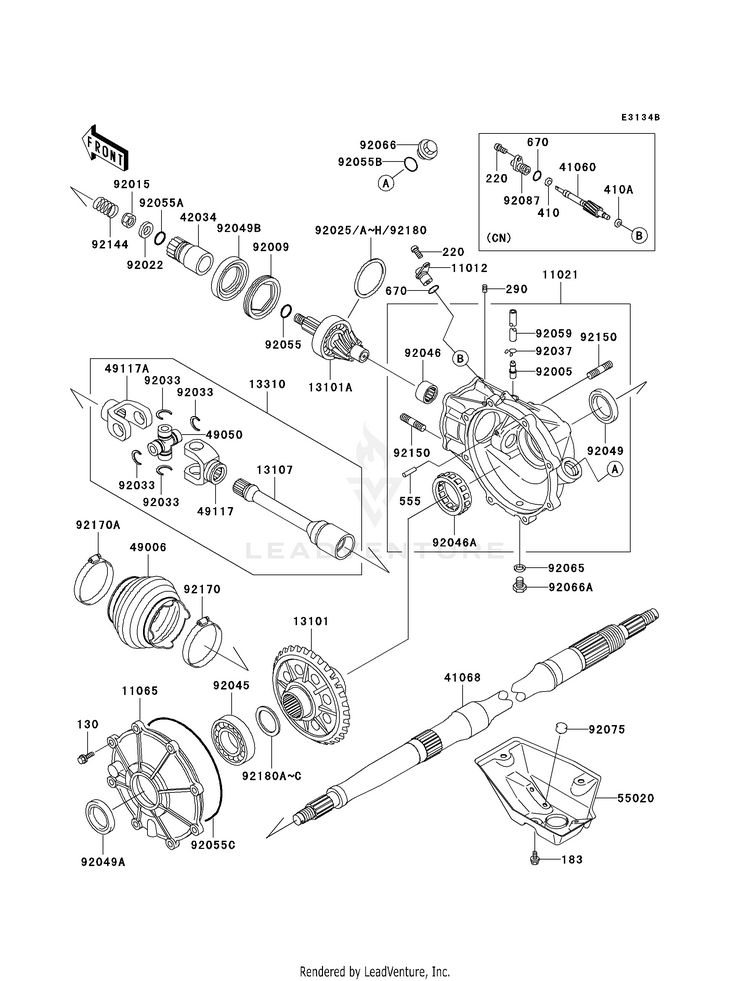 Drive Shaft (Rear) Schematic