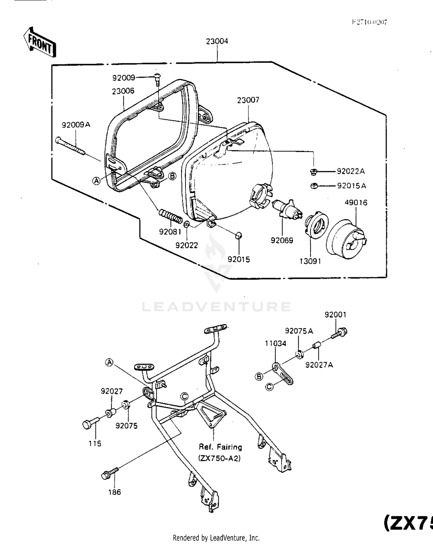 HEADLIGHT (ZX750-A2)
