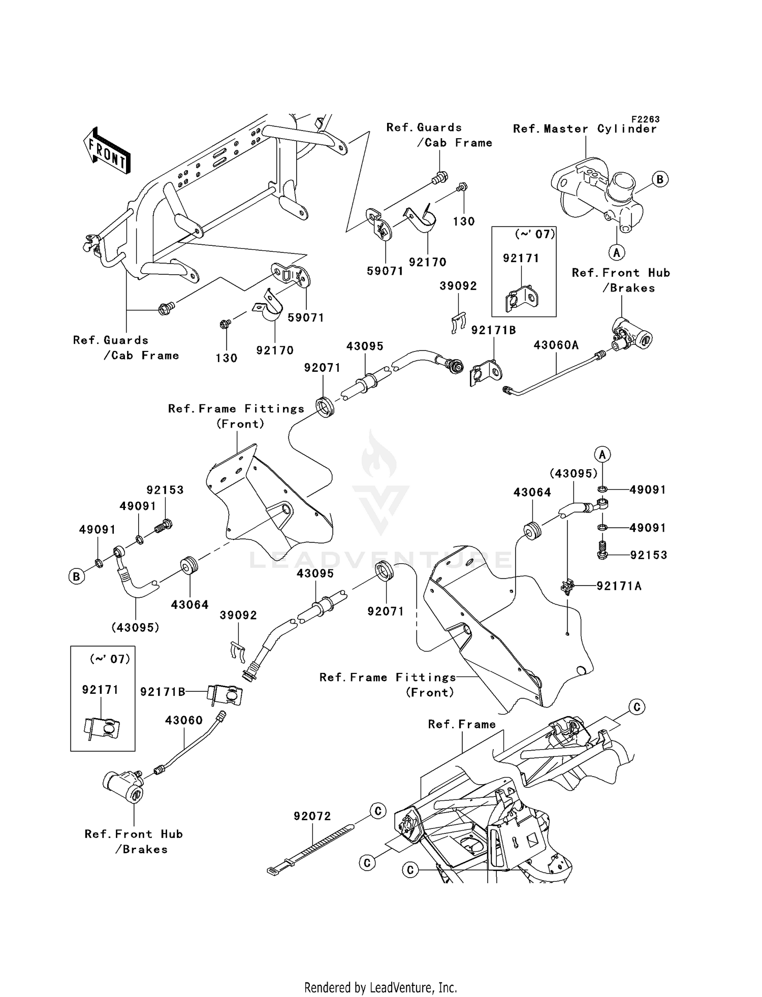 FRONT BRAKE PIPING