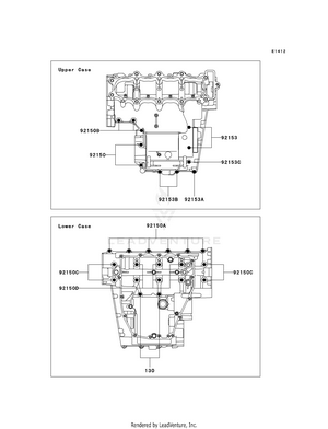 Crankcase Bolt Pattern Schematic