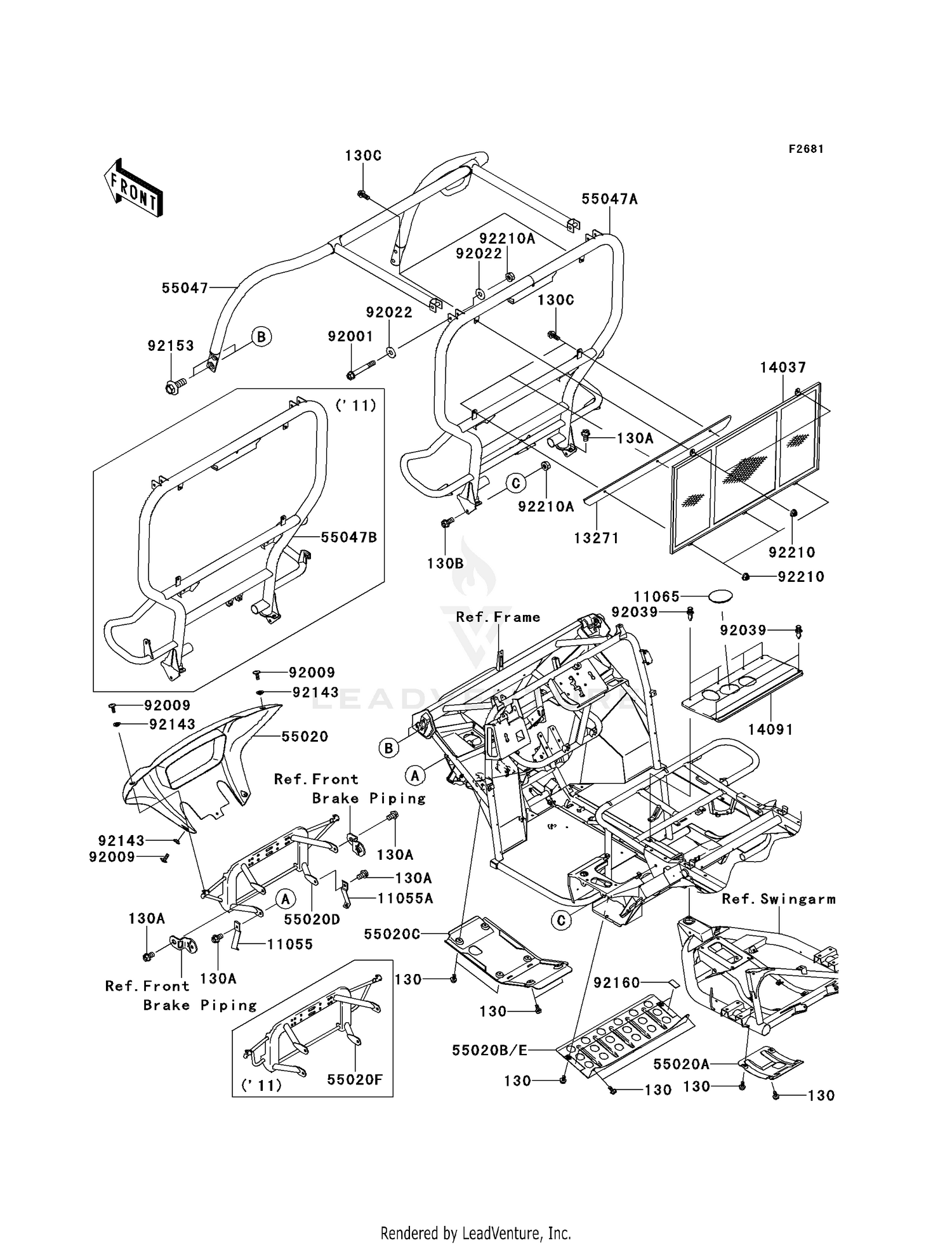 GUARDS/CAB FRAME