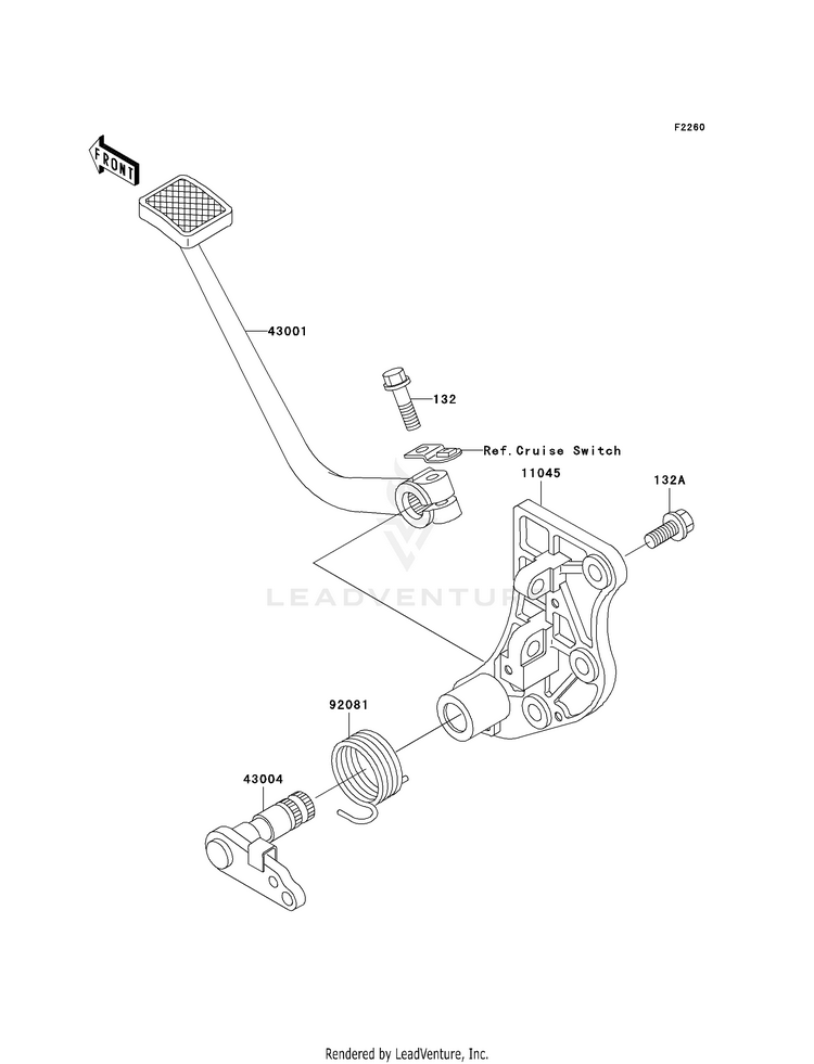 Brake Pedal/Torque Link Schematic