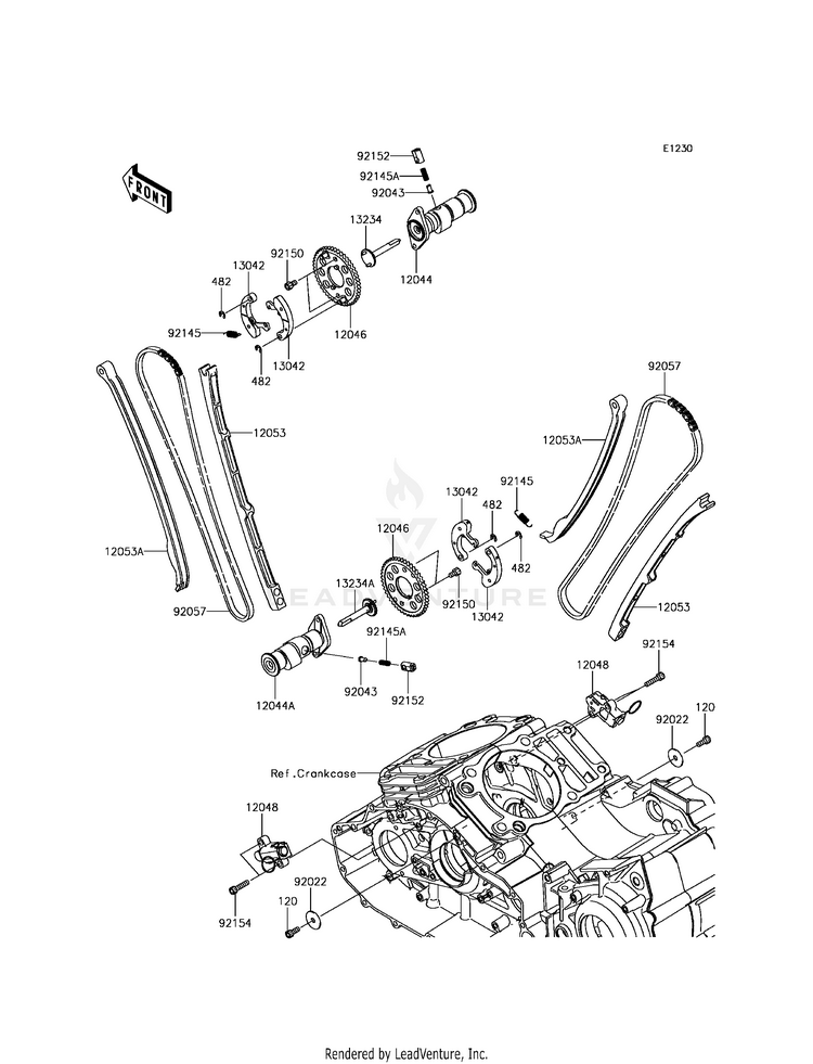 Camshaft(S)/Tensioner Schematic