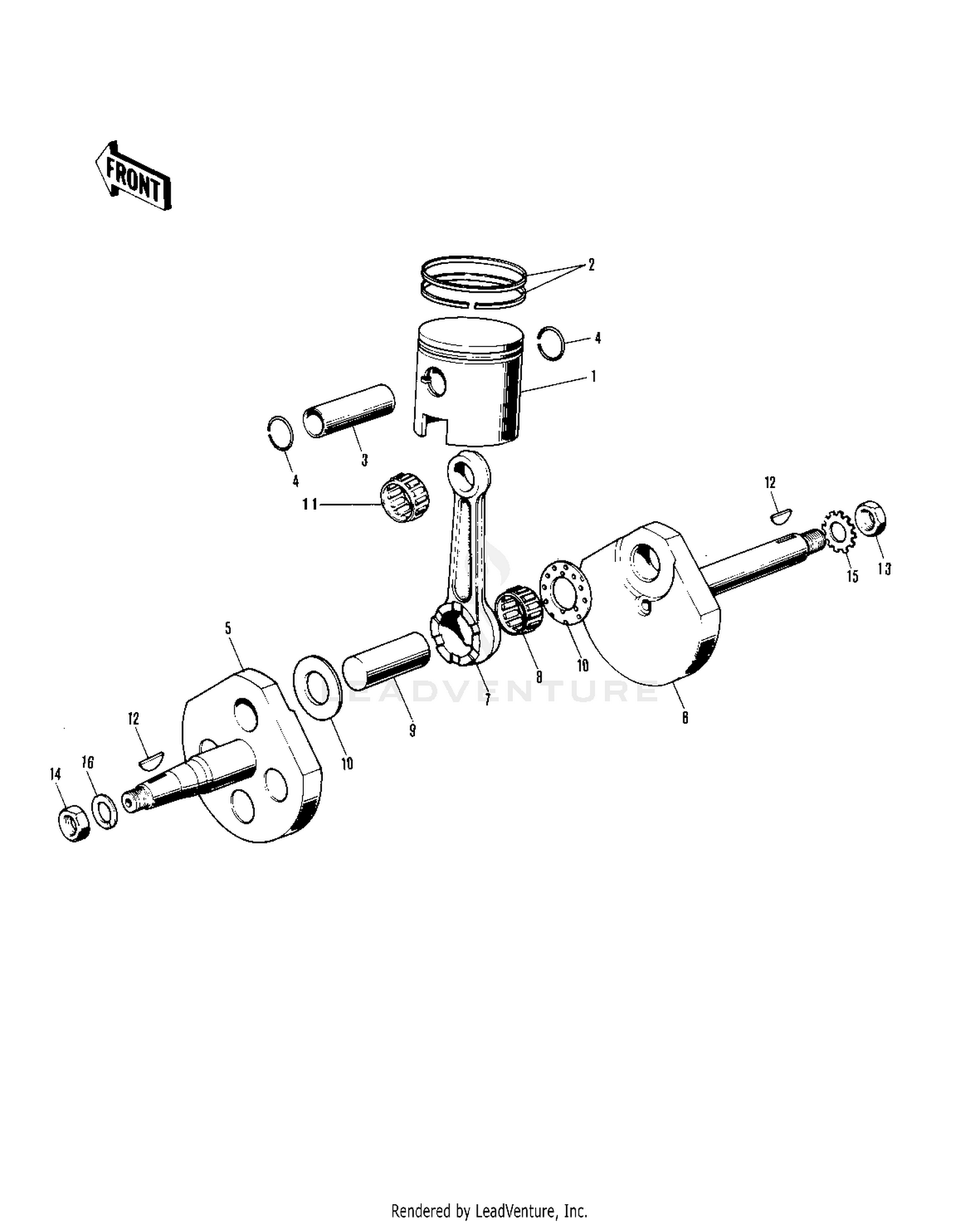 CRANKSHAFT/PISTON ('76-'80)