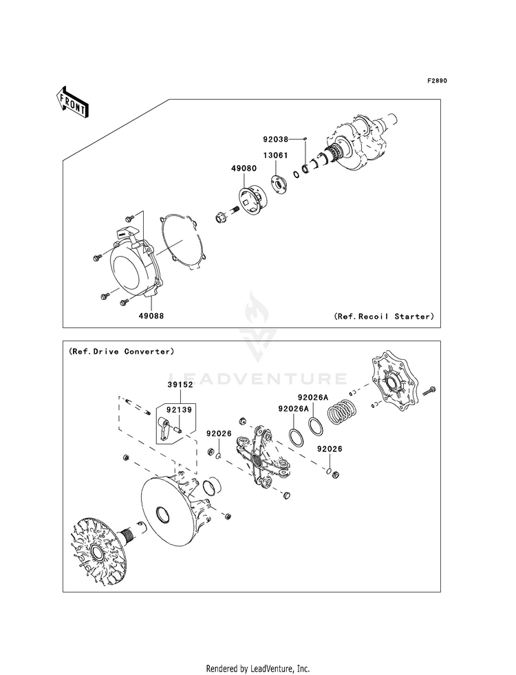 Optional Parts (E8f-E9fa) KVF750E8F Brute Force 750 4x4i Hardwoods Green HD (2008) Schematic