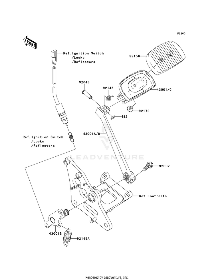 Brake Pedal/Torque Link Schematic