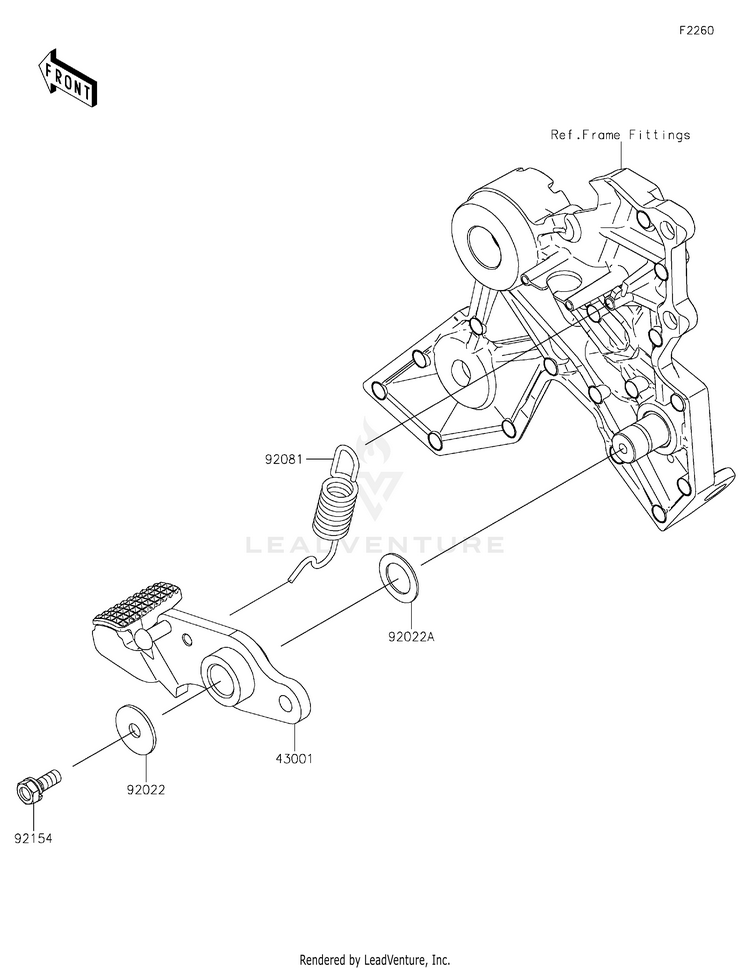Brake Pedal/Torque Link Schematic