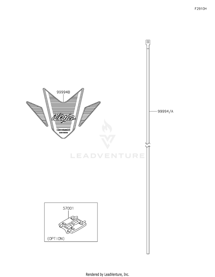 Accessory(Decals) EX400GPFBL Ninja 400 ABS (2023) Schematic