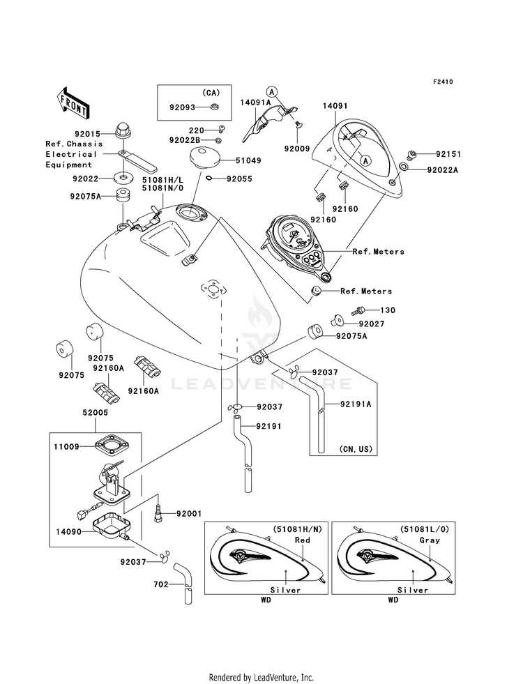 Fuel Tank (Vn1500-L2) Schematic