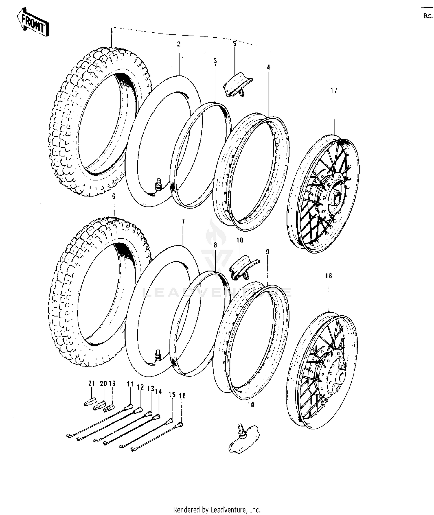 WHEELS/TIRES ('73-'75 F11/F11-A/F11-B)