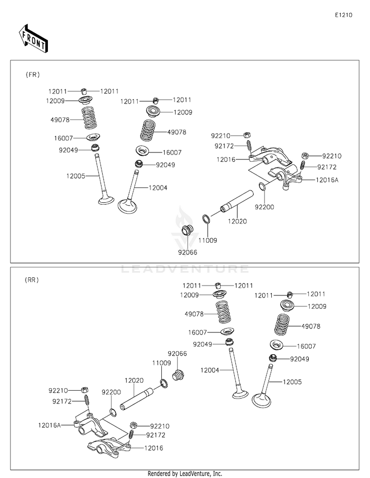 Valve(S) KVF750HLF Brute Force 750 4x4i EPS Camo (2020) Schematic