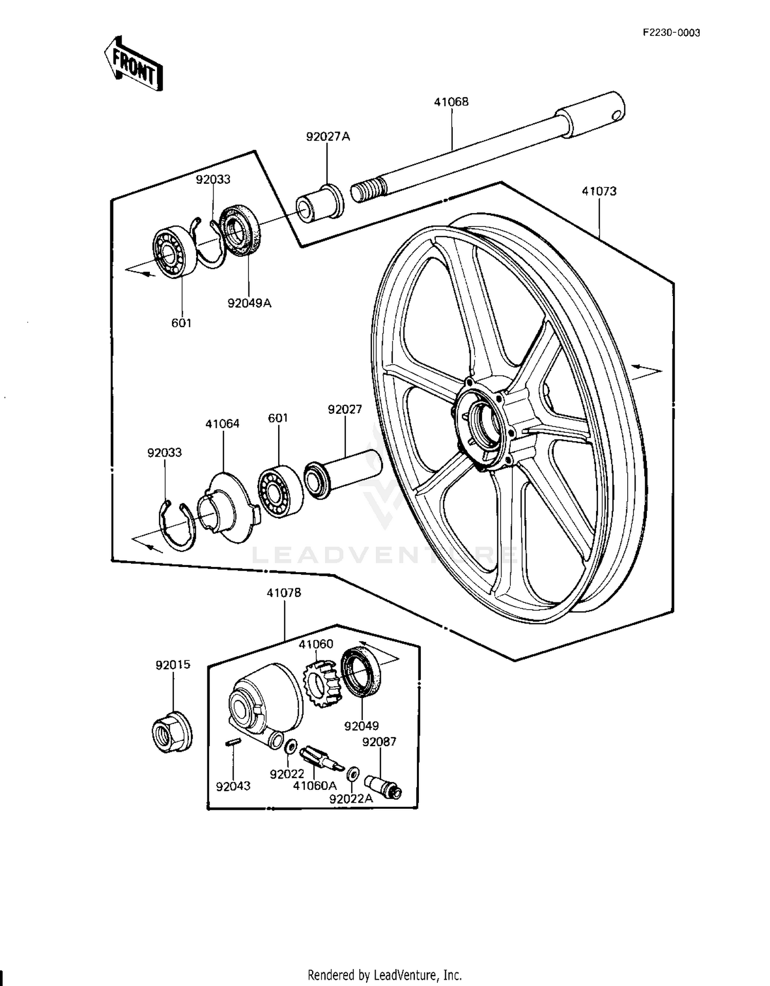 FRONT WHEEL/HUB