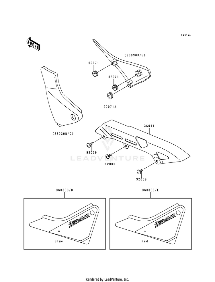 Side Cover/Chain Case (Zr550-B3) Schematic