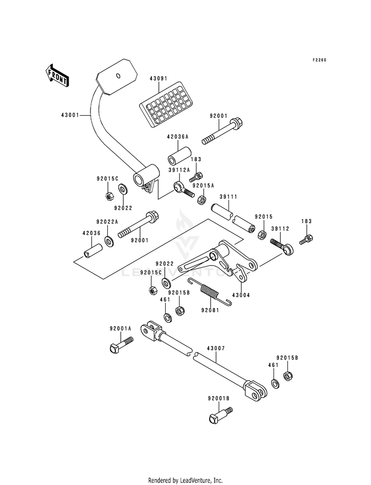 Brake Pedal/Torque Link Schematic