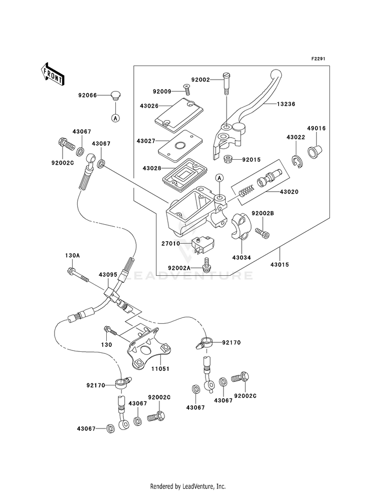Front Master Cylinder Schematic