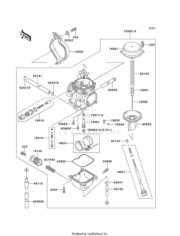 Carburetor (-Vf400ae515522) Schematic