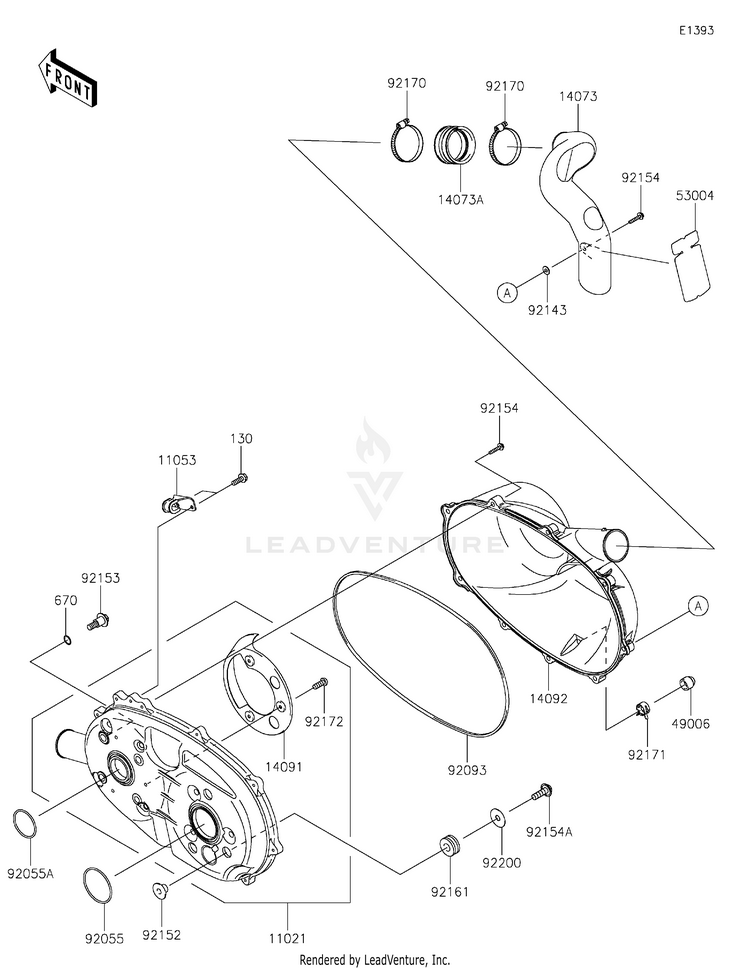 Converter Cover KAF400RLF Mule SX 4X4 XC FI (2020) Schematic