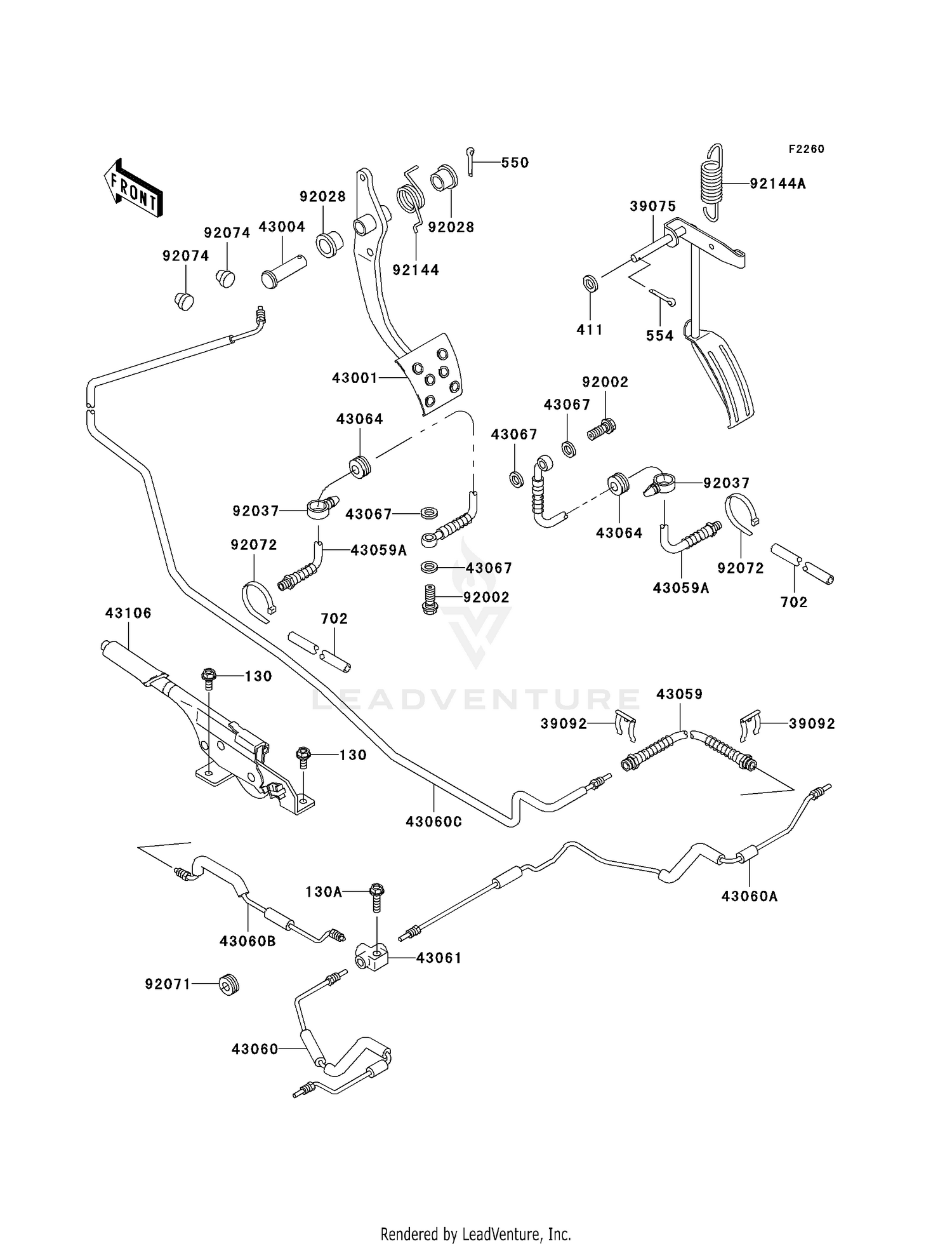 BRAKE PEDAL/THROTTLE LEVER