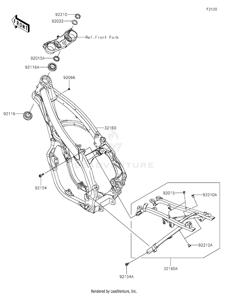 Frame KX450MRFAN KX450 50th Anniversary Edition (2024) Schematic