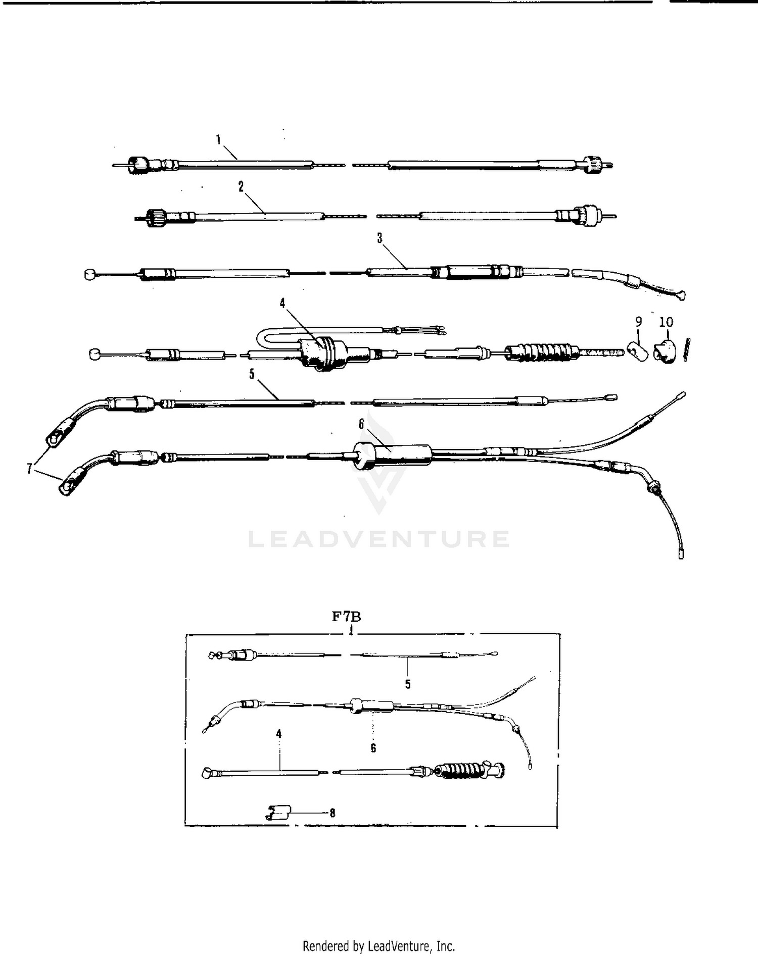 CABLES ('71-'73 F7/F7-A/F7-B)