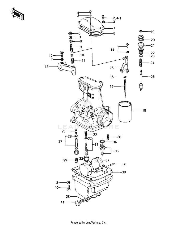 Carburetor Parts ('78 C1/C1a) Schematic