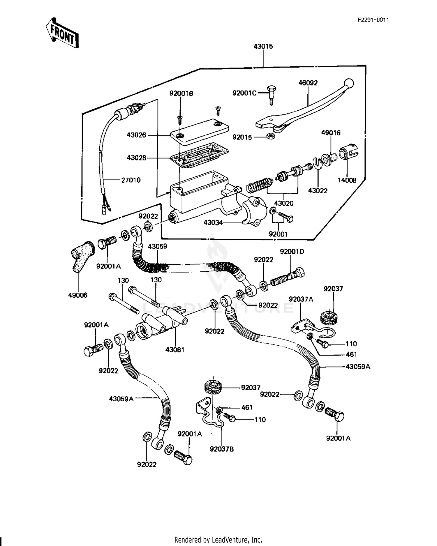 FRONT MASTER CYLINDER (KZ1000-J1/J2)